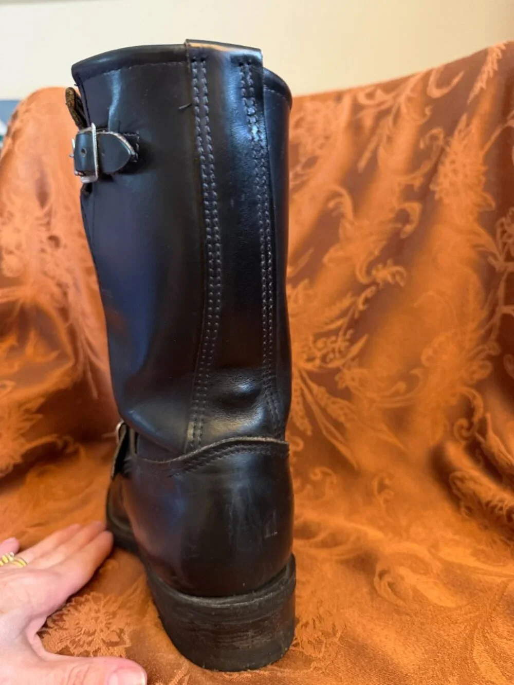 Vintage Walker Black Leather Engineer/Moto Boots Men's Size 7.5 (Women’s Sz 9) - Picture 4 of 15